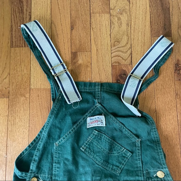 VINTAGE CARTERS GREEN OVERALLS MADE IN USA 100% COTTON RARE! HTF SIZE 34 - Picture 3 of 8